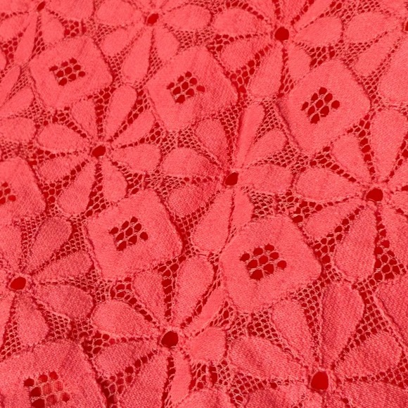 The Children's Place Toddler Girls 3T Floral Daisy Lace Shift Dress 3T Coral NEW - Picture 2 of 8